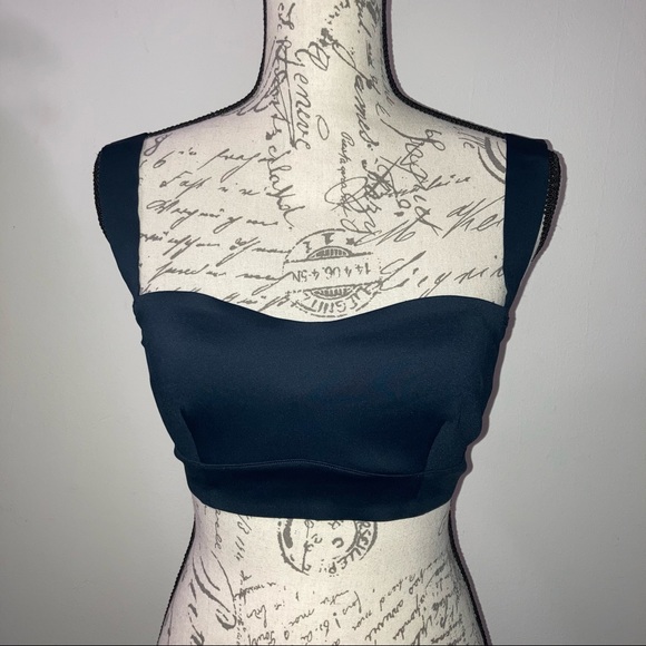 Free People Naomi Longline Bra Thick Adjustable Straps Black NEW NTW - Picture 4 of 14